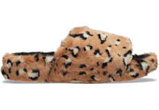 Classic Leopard Fur Slide;