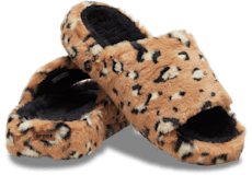 Classic Leopard Fur Slide;