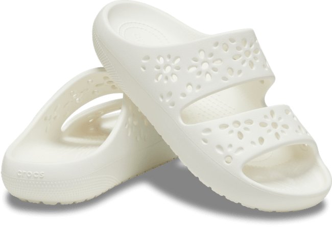 Classic Floral Cutout Sandal;