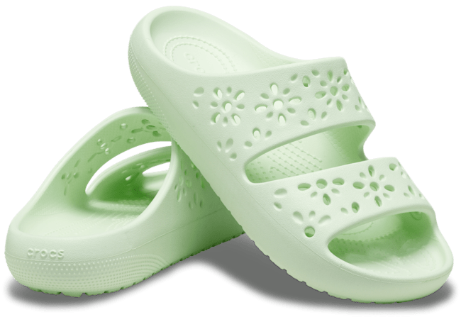 Classic Floral Cutout Sandal;