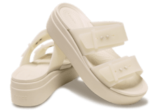 Brooklyn Buckle Frosted Low Wedge;