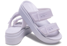 Brooklyn Buckle Frosted Low Wedge;