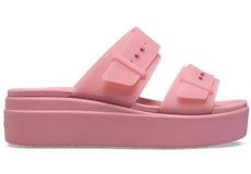 Brooklyn Buckle Frosted Low Wedge;