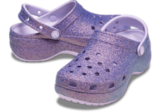 Classic Platform Iridescent Glitter Clog;