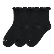 Ruffle Ankle Crocs Socks 3 Pack