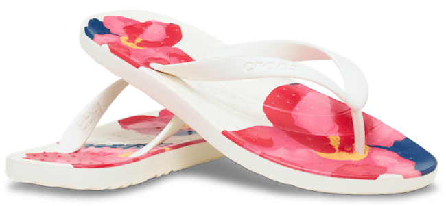 Crocs Painted Floral Flip;