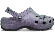 Classic Platform Iridescent Glitter Embellished Clog;