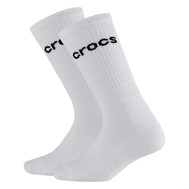 CrocsSocks White Logo Crw 3PK Whi;