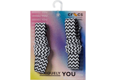 Zigzag Flat Laces 2 Pack Blk/Whi;