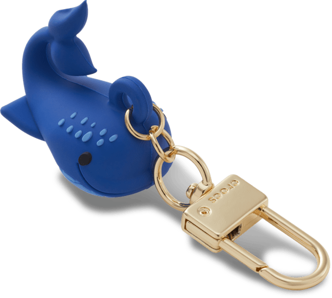 3D Whale Bag Charm Blue;