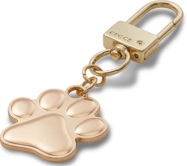 Dog Paw Bag Charm Gold;