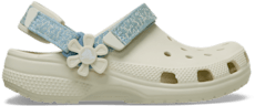 Kids’ Classic Denim Flower Adjustable Backstrap Clog