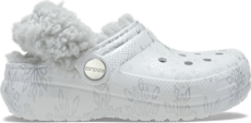 Kids' Classic Metallic Snowflakes Fleece Lined Clog
