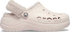 Baya Platform Fuzz Strap Lined Clog