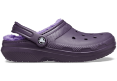 Purple fur crocs outlet
