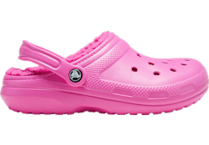 Pink fleece store lined crocs