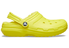 Orange fuzzy crocs hot sale