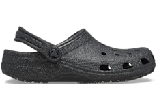 Black glitter crocs shop