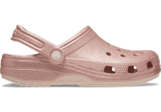 Metallic 2025 pink crocs