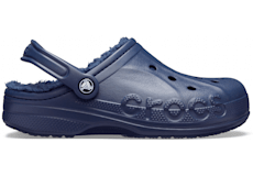 Navy clearance fuzzy crocs