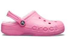 Pink fuzzy lined crocs hot sale