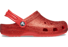 Red sparkly clearance crocs
