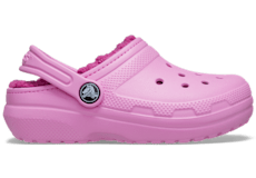 Womens pink crocs with fur cheap