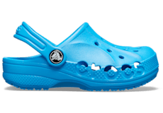 Baby blue top crocs with fur