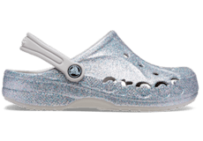 Glitter silver crocs discount