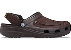 Brown top leather crocs