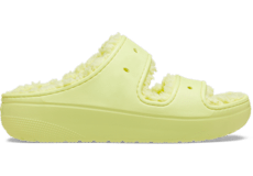 Yellow fuzz lined discount crocs