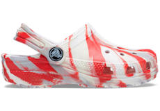 Red and sales white crocs