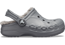 Blue crocs with fur clearance