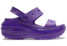 Purple platform top crocs