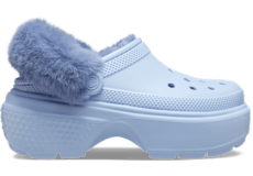 Fuzzy clearance crocs blue
