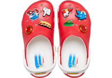 Red crocs with charms outlet