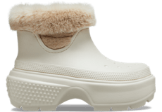 White crocs with fur new arrivals