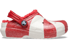 Red fuzz lined crocs 2025
