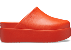 Red platform crocs shop