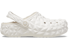 White crocs fuzz clearance