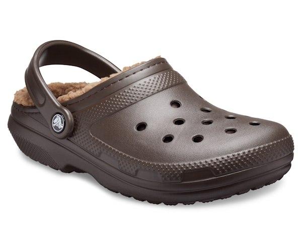 blue crocs with fur