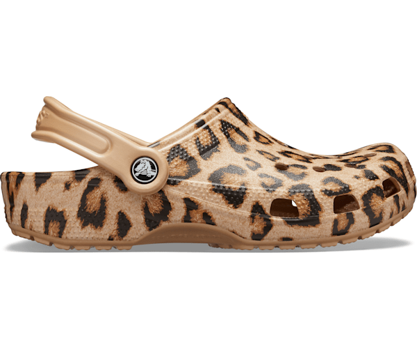 Cheetah Crocs Classic Animal Print Clog Crocs Unisex Beige Black