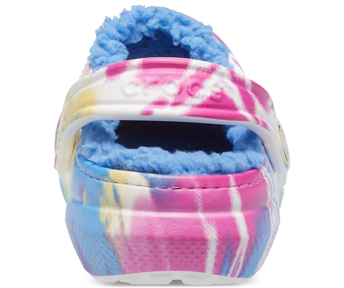 classic lined tie dye crocs