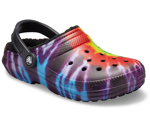 black lined crocs