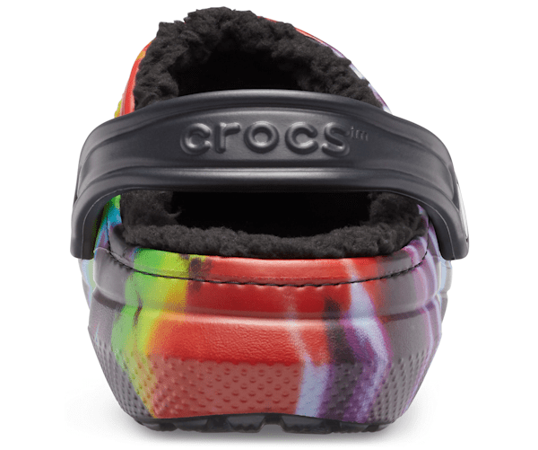 classic lined tie dye crocs