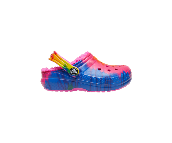 classic lined tie dye crocs