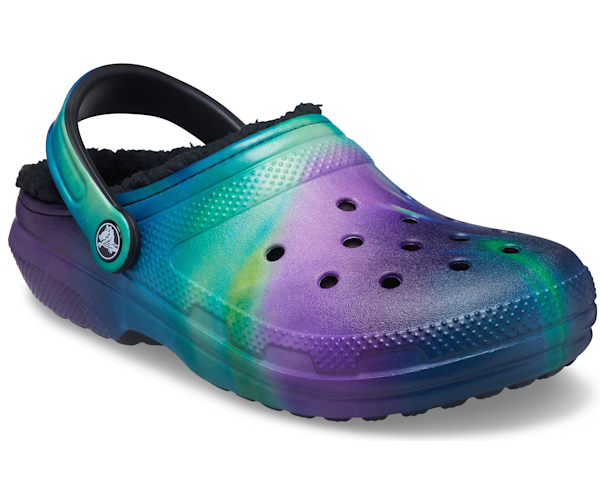 black crocs with fur