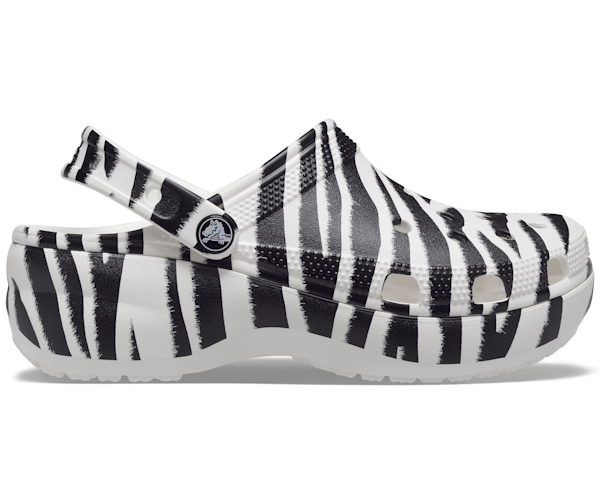 black and white crocs