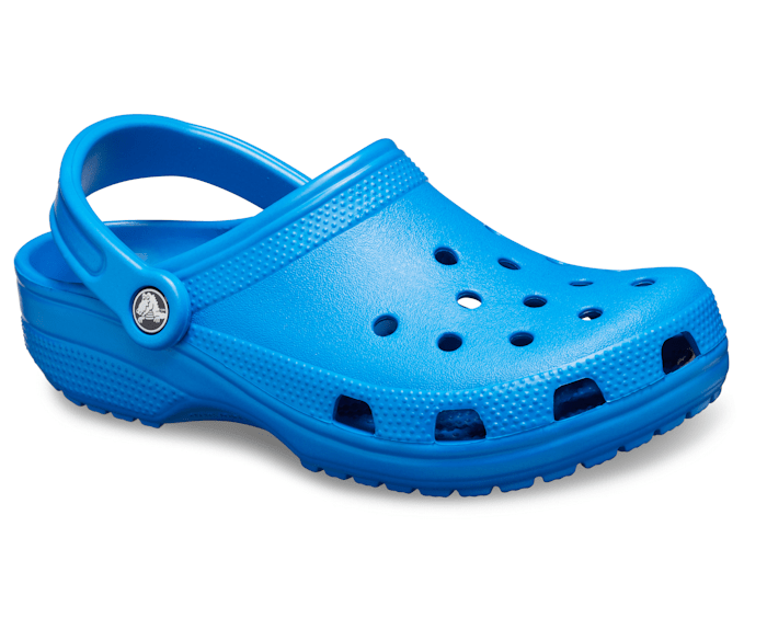 Blue green crocs clearance