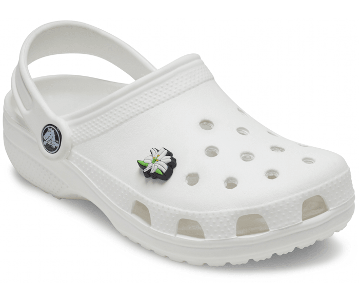 White flower crocs clearance